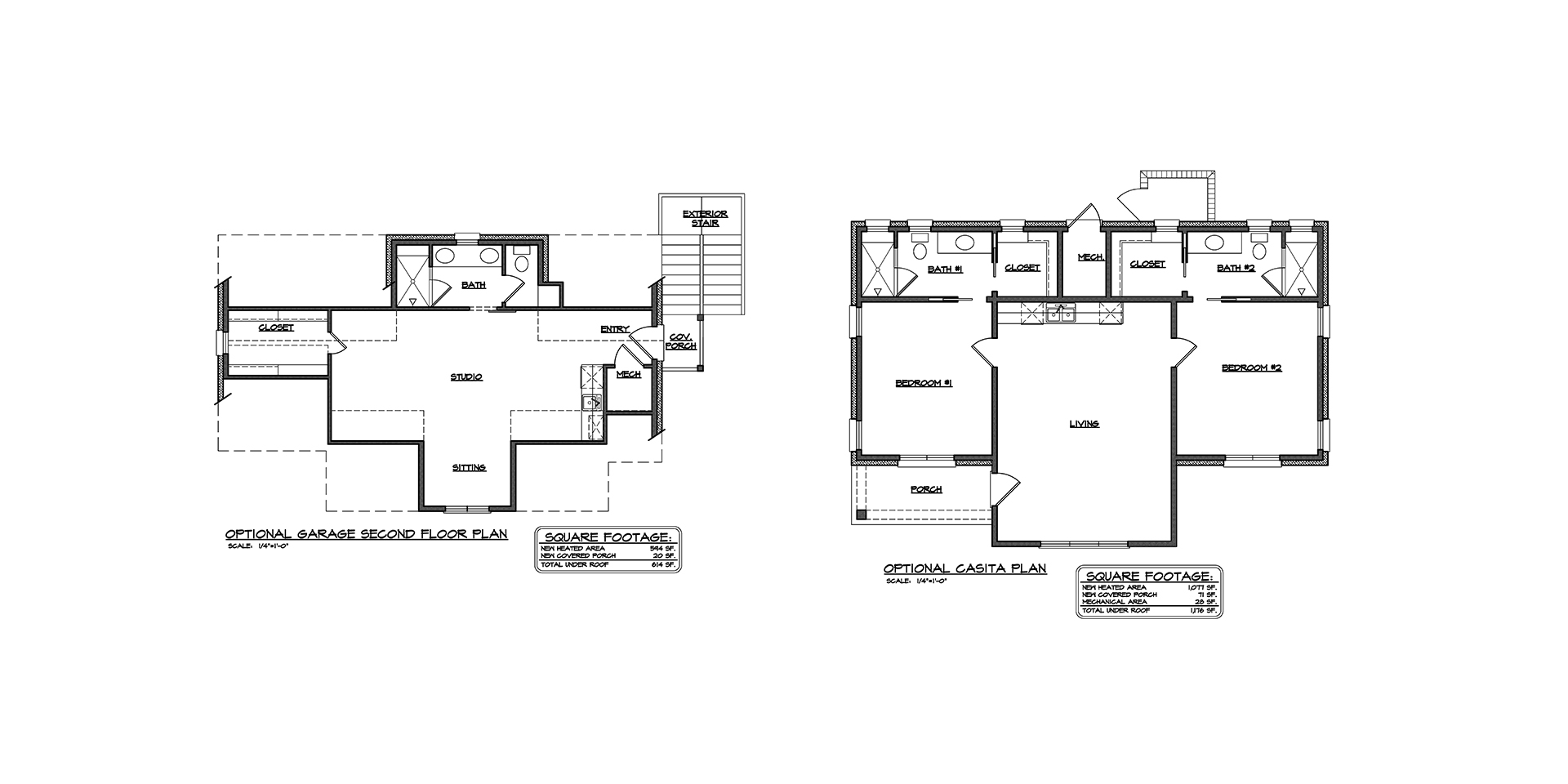 772 optional garage and casita plans